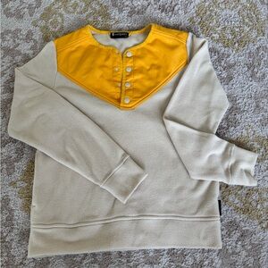 Cotopaxi Women's Crewneck Top in Yellow and Cream